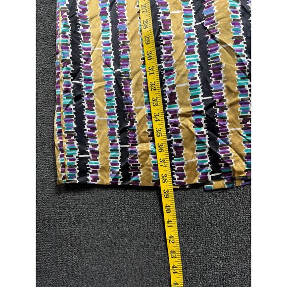 Trina Turk Dress Womens 4 Multicolor Black Gold Silk Sheath Made in USA Lined - Picture 6 of 6